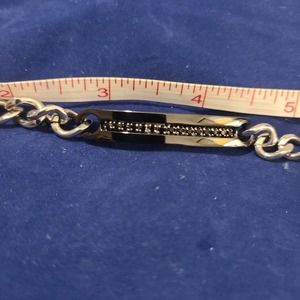 Black-tone  ID bracelet‎